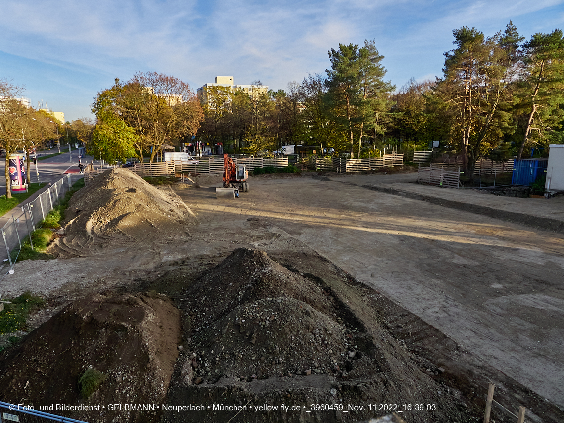 11.11.2022 - Baustelle an der Quiddestraße Haus für Kinder in Neuperlach